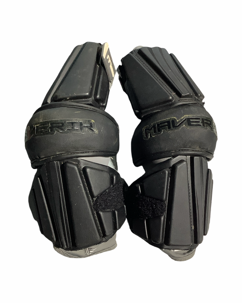 Vist Large View of Product Image Which is Used Maverik ELBOWS Lacrosse Arm Pads/Guards Black MD