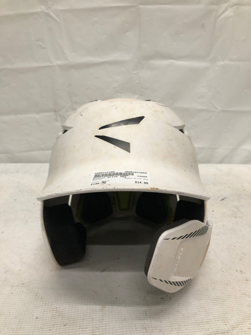 Vist Large View of Product Image Which is Used Easton ELITE MAX Batting Helmet No Mask White MD