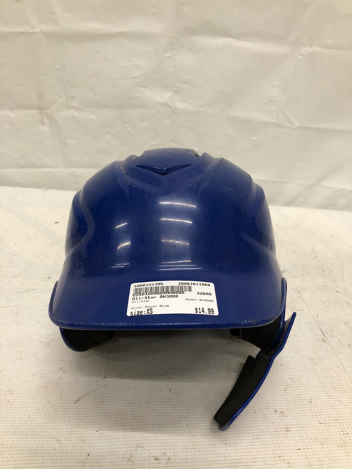 Vist Large View of Product Image Which is Used All-Star BH3000 Batting Helmet No Mask Royal Blue XS
