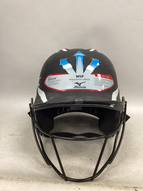 Vist Large View of Product Image Which is Used Mizuno MVP FP Batting Helmet w/Mask Black L/XL