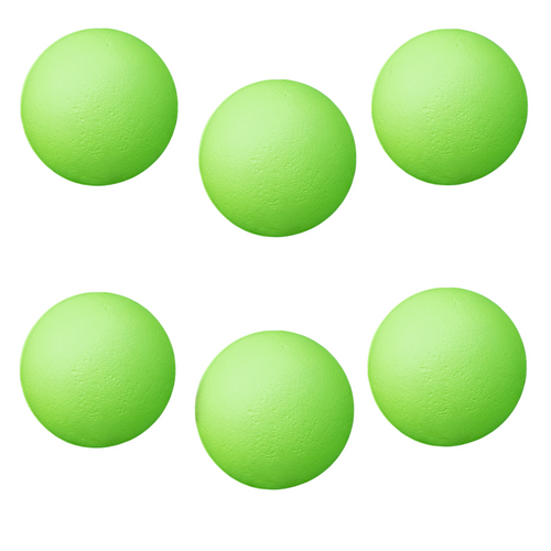 Vist Large View of Product Image Which is Hackees Six-Pack of Mini Lacrosse Balls, Neon Green