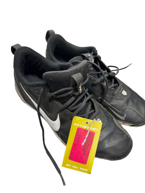 Vist Large View of Product Image Which is Used Nike TROUT BB/SB Cleats Black And White Senior 9.5