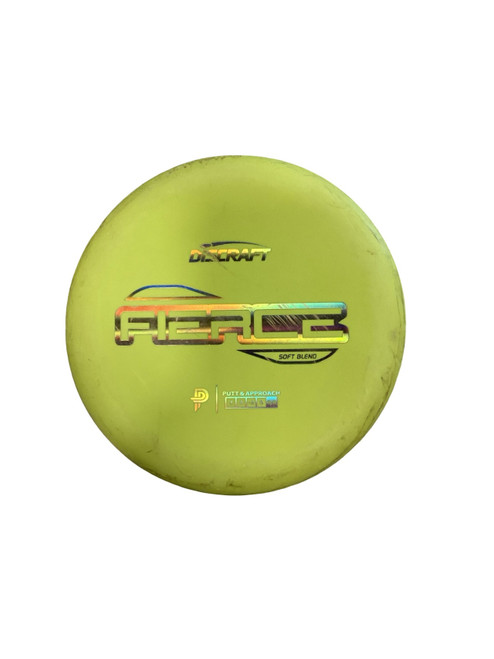 Vist Large View of Product Image Which is Used Discraft FIERCE Disc Golf Putter Yellow