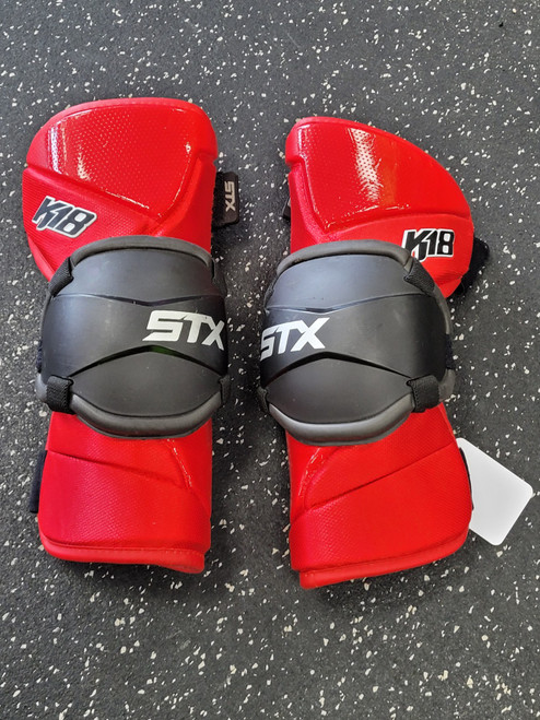 Vist Large View of Product Image Which is Used STX K18 Lacrosse Arm Pads/Guards Red MD