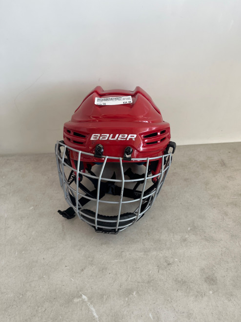 Vist Large View of Product Image Which is Used Bauer PRODIGY COMBO Helmet Cage Combo Red XS
