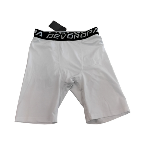 Vist Large View of Product Image Which is Used Nike Compression Shorts Y White LG