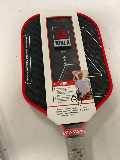 Vist Large View of Product Image Which is Used JOOLA PERSUS DOUBLE VISION 16MM Pickleball Racquet Black
