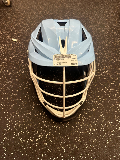 Vist Large View of Product Image Which is Used Cascade XRS Lacrosse Helmet Carolina Blue One Size