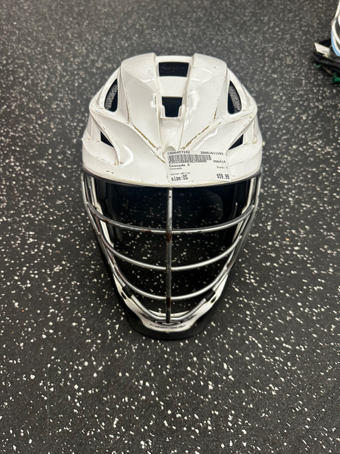 Vist Large View of Product Image Which is Used Cascade S Lacrosse Helmet White One Size