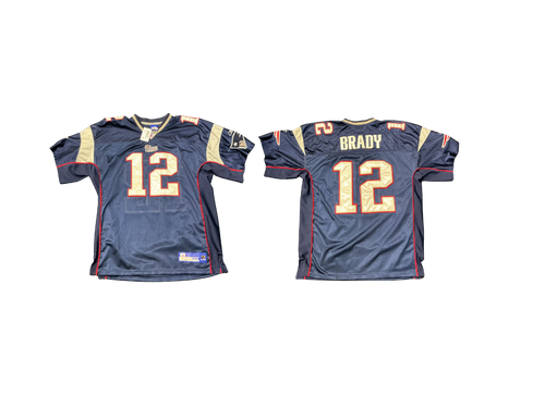 Vist Large View of Product Image Which is Used Reebok PATRIOTS BRADY 12 L.S. Spirit M LG