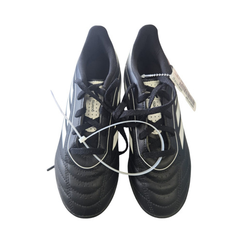 Vist Large View of Product Image Which is Used Adidas GOLETTO TURF 2.5 Soccer Indoor Shoes Black Junior 02.5