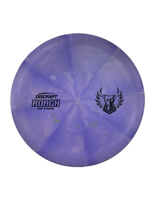 Vist Large View of Product Image Which is Used Discraft BRO-D SWIRL ROACH Disc Golf Putter Purple 174g