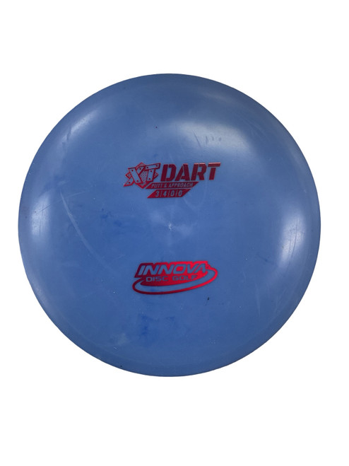 Vist Large View of Product Image Which is Used Innova XT DART Disc Golf Putter Royal Blue 175g