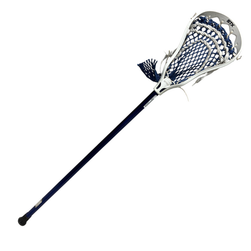 Vist Large View of Product Image Which is Used STX AL 6000+ PRO Men Atk/Mid Complete Lacrosse Stick Navy Blue