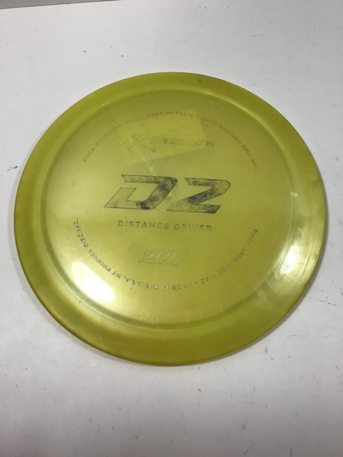 Vist Large View of Product Image Which is Used Prodigy Disc 500 D2 Disc Golf Driver Yellow 176g