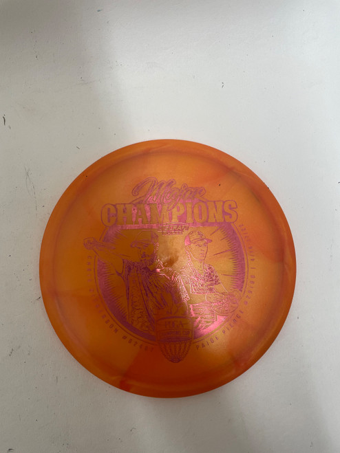 Vist Large View of Product Image Which is Used Discraft MAJOR CHAMPIONS BUZZZ Disc Golf Mid Range Orange