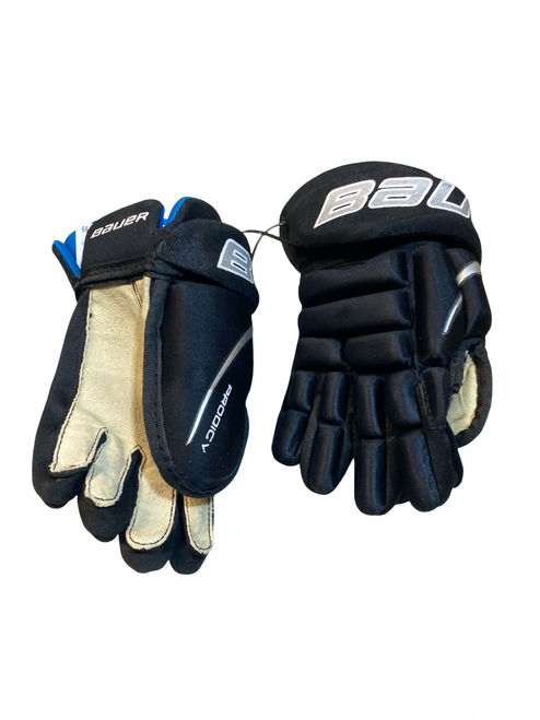 Vist Large View of Product Image Which is Used Bauer PRODIGY Junior Gloves Black 9"