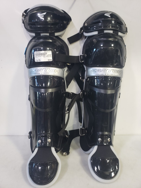 Vist Large View of Product Image Which is Used Easton X JEN SCHRO Catchers Leg Guards Black Youth