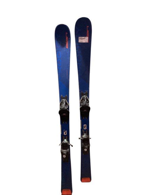 Vist Large View of Product Image Which is Used Elan PRODIGY Boys DH Ski/Binding Navy Blue 130 cm