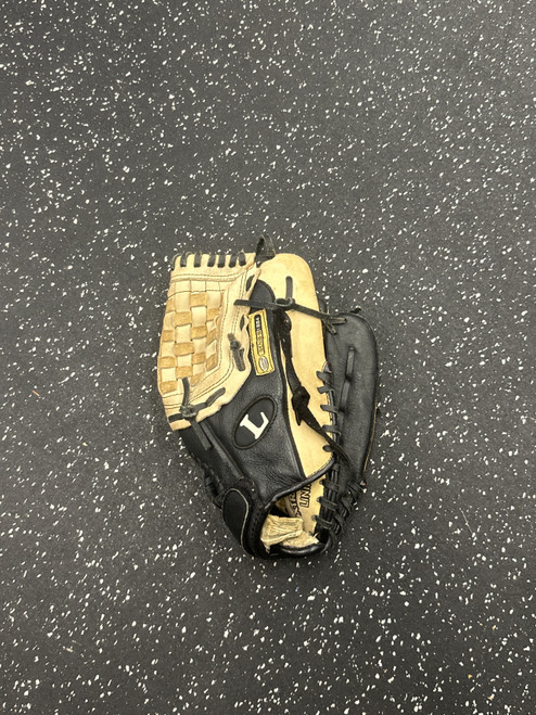 Vist Large View of Product Image Which is Used Louisville Slugger LS100PW BB/SB Glove RH Throw Black 11"