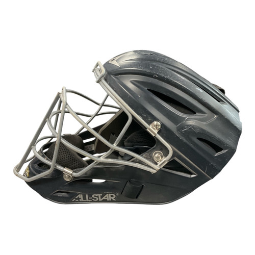 Vist Large View of Product Image Which is Used All Star MVP 2510-1 Catchers Helmet w/Mask Navy Blue S/M