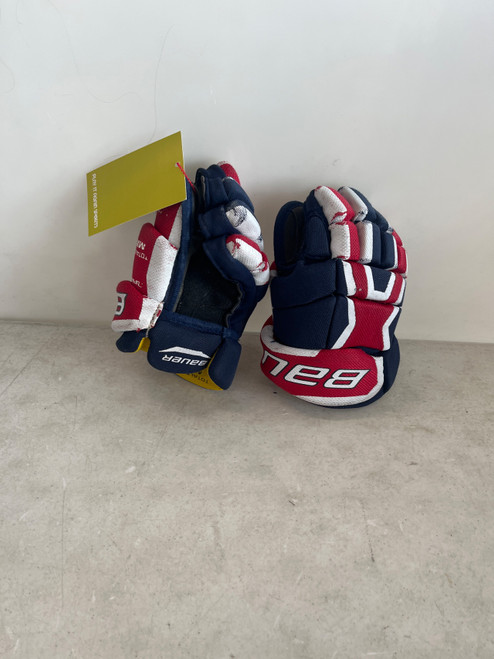 Vist Large View of Product Image Which is Used Bauer SUPREME TOTAL ONE MX3 Youth Gloves Red 8"