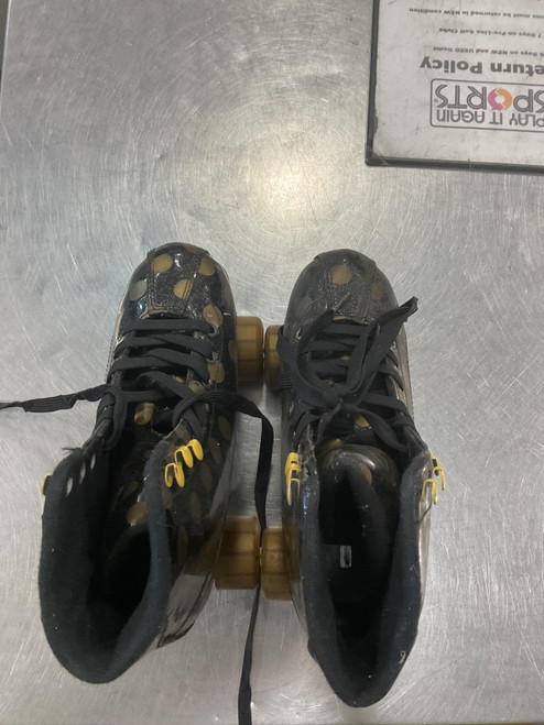 Vist Large View of Product Image Which is Used RollerDerby ROLLER BLADES Senior Roller Quad Skates Black Adjustable