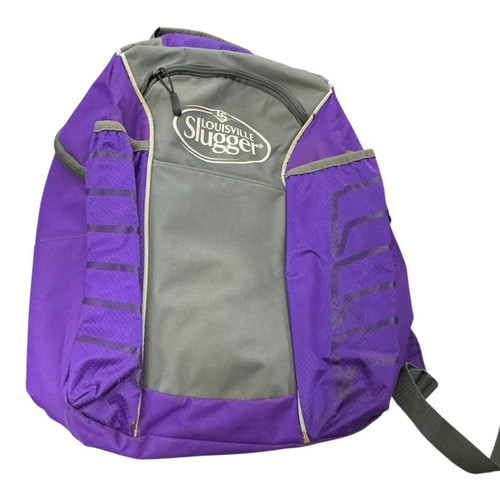 Vist Large View of Product Image Which is Used Louisville Slugger BB/SB Player Backpack Purple And Silver