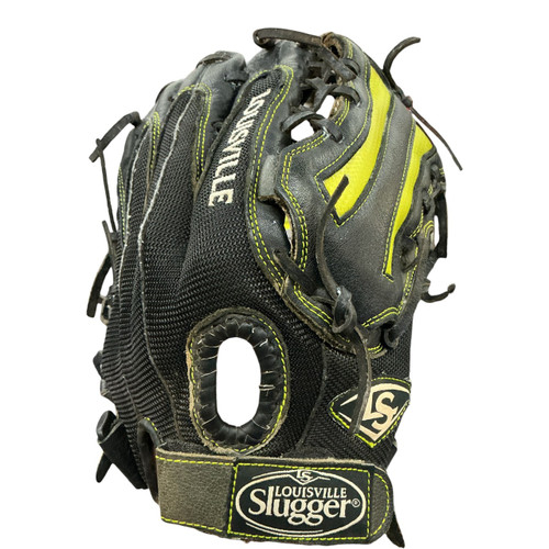 Vist Large View of Product Image Which is Used Louisville Slugger ZEPHYR SERIES RH Throw Fastpitch Gloves Black 13"
