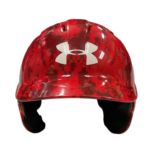 Vist Large View of Product Image Which is Used Under Armour UABH2-110 Batting Helmet No Mask Red One Size