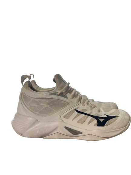 Vist Large View of Product Image Which is Used Mizuno VB Shoes Adult Black And White Senior 6