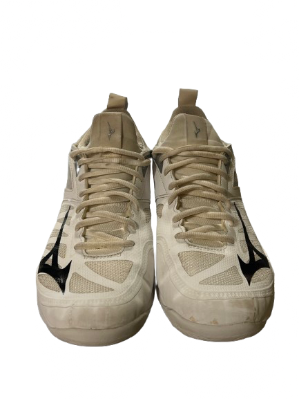 Vist Large View of Product Image Which is Used Mizuno VB Shoes Adult Black And White Senior 6