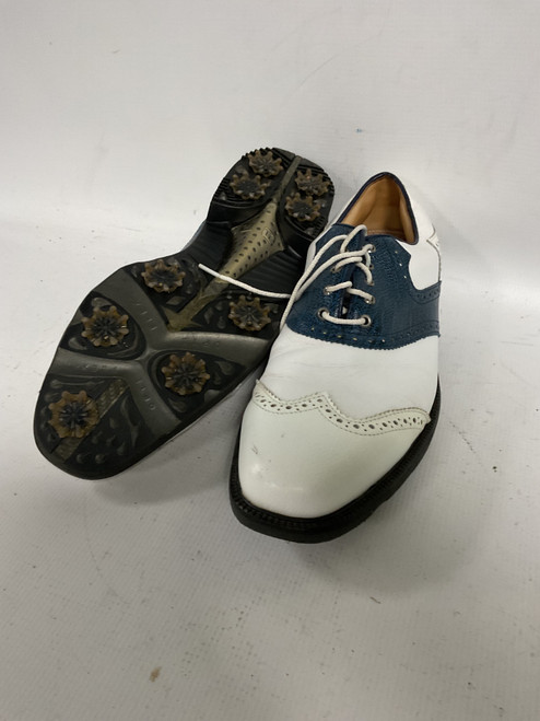 Vist Large View of Product Image Which is Used Foot Joy ICON Mens Golf Shoes White Senior 10.5
