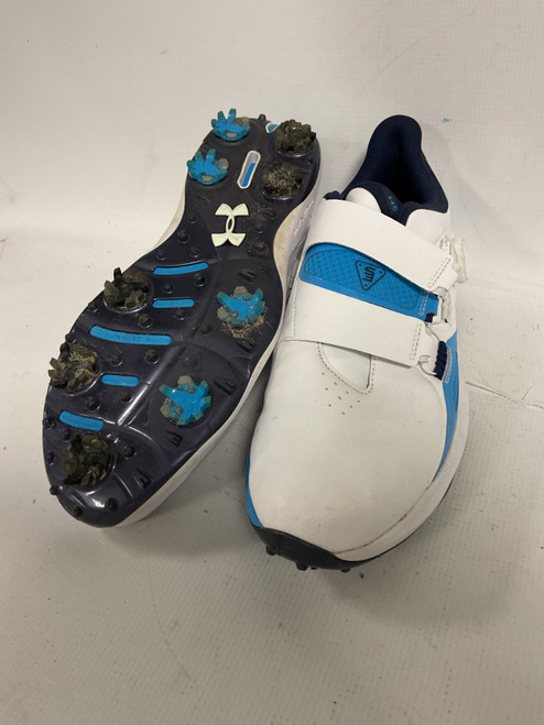 Vist Large View of Product Image Which is Used Under Armour DRIVE PRO BOA Womens Golf Shoes White Senior 11