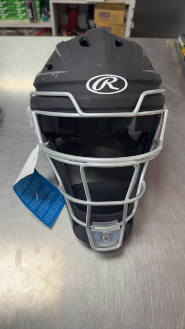 Vist Large View of Product Image Which is Used Rawlings SR REV B Catchers Helmet w/Mask Black LG
