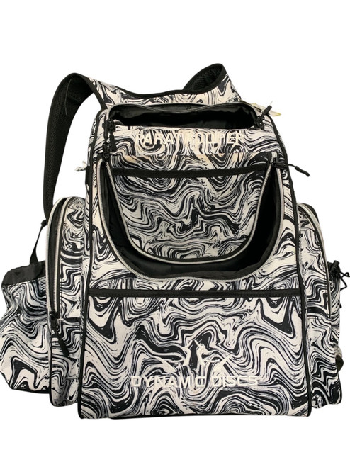 Vist Large View of Product Image Which is Used Dynamic Discs Disc Golf Backpack White
