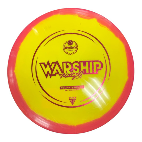 Vist Large View of Product Image Which is Used Westside WARSHIP MATTY O Disc Golf Driver Yellow