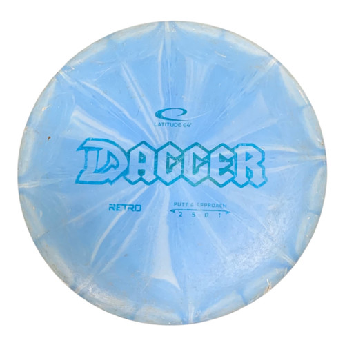 Vist Large View of Product Image Which is Used Latitude 64 DAGGER Disc Golf Putter Carolina Blue