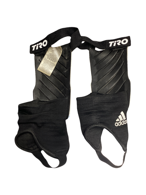 Vist Large View of Product Image Which is Used Adidas Soccer Shin Guards Youth Navy Blue LG