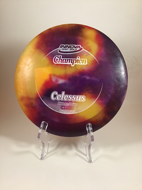 Vist Large View of Product Image Which is Used Innova CHAMPION COLOSSUS Disc Golf Driver Purple 168g
