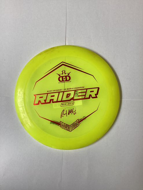 Vist Large View of Product Image Which is Used Dynamic Discs RAIDER Disc Golf Driver Yellow