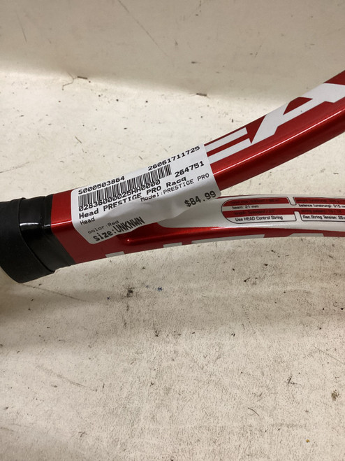 Vist Large View of Product Image Which is Used Head PRESTIGE PRO Adult Tennis Racquet Red Unknown