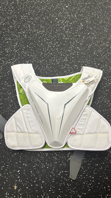 Vist Large View of Product Image Which is Used Maverik M5 EKG LINER Lacrosse Shoulder Pads White LG