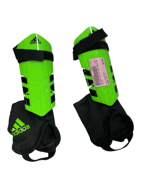 Vist Large View of Product Image Which is Used Adidas Soccer Shin Guards Youth Neon Green Youth