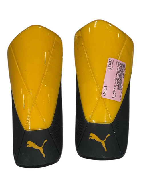 Vist Large View of Product Image Which is Used Puma Soccer Shin Guards Youth Gold LG
