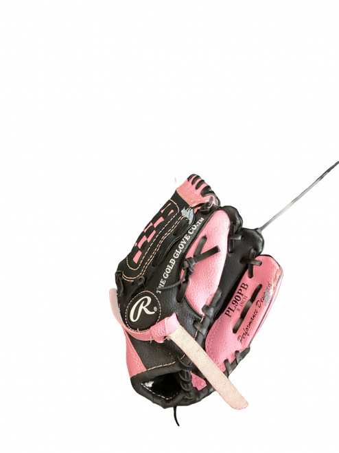Vist Large View of Product Image Which is Used Rawlings PLAYER SERIES BB/SB Glove T-ball Pink 9"
