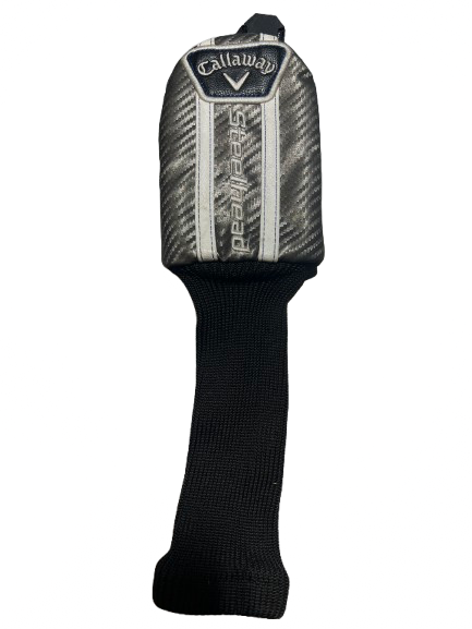 Vist Large View of Product Image Which is Used Callaway STEELHEAD HYBRID HEAD COVER Golf Accessory White And Silver