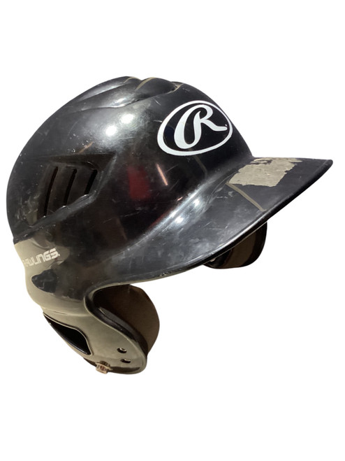 Vist Large View of Product Image Which is Used Rawlings BH 6 1/2 - 7 1/2 Batting Helmet No Mask Black MD
