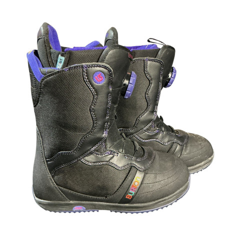Vist Large View of Product Image Which is Used Burton BOUTIQUE Womens Snowboard Boots Purple Senior 7.5