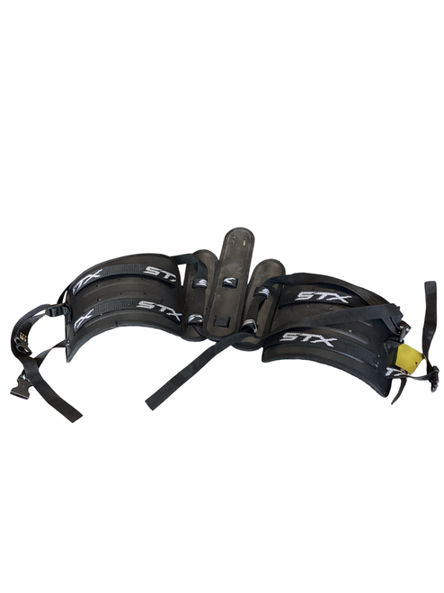 Vist Large View of Product Image Which is STX RIB PAD MENS LG Lacrosse Rib Pads Black LG